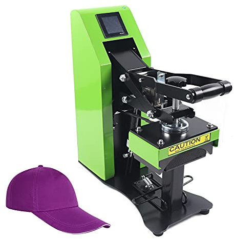Heat Press Machine, Sublimation Printing Machine, Heat Transfer Roasting Cap Machine Sublimation Printing Baseball Hat Automatic Opening with LCD Control Table, 464 * 195 * 482cm