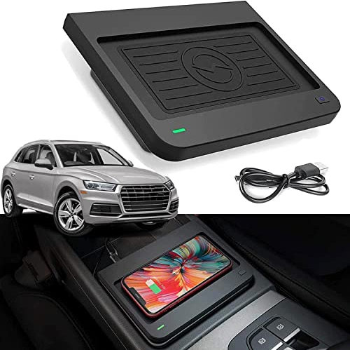NAMEAL mobile phone Charging board,For Q5 SQ5 2018-2020 Wireless Car Charger Center Console Accessory Panel,10W Qi Fast Charging 3 Coils Phone Charger Pad for All QI smartphones All QI smartphones