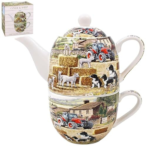 The Leonardo Collection LP95922 Collie & Sheep Tea for One, Ceramica