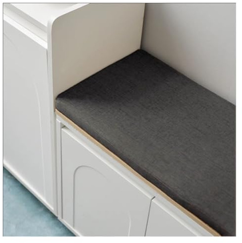 AQIGR Sitzkissen 60x30 80x30 100x30 100x40 Bankkissen Bankauflagen für Fensterbank 3/5cm Dickes Waschbare Abnehmbarer Sitzkissen für Gartenbank Esstisch, Bank, Drinnen(Dunkelgrau,60x35x5cm Thick)
