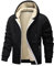 Mymyguoe Giacca di lana da uomo foderata in pile, maglione colorato patchwork hippie, con cappuccio, per festival, invernale, spesso termico, in Nepal, con cappuccio Hippie, grigio., L