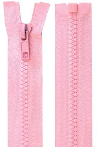 cyclingcolors 2x Cerniera Lampo n. 5 70 cm Chiusure Cursore Tirante Zip Poliestere Abbagliamento Arredamento Cucito Giacche, Rosa cipria