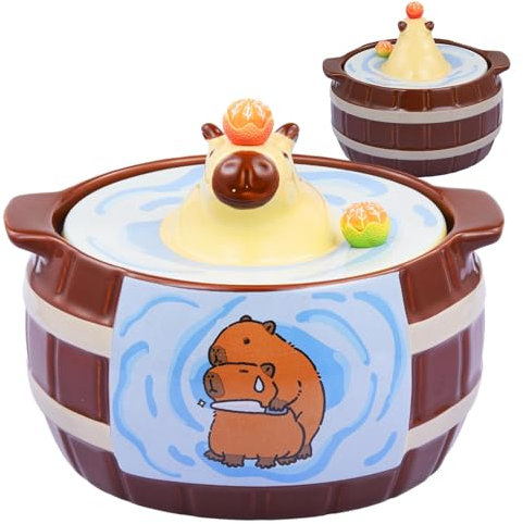 Cuenco De Cerámica Para Ramen - Cuencos Grandes Para Ramen, Cocina De Fideos Portátil | Linda Taza De Fideos Instantáneos, Cocina Portátil De Ramen, Ensaladeras Con Asas, Cuencos De Cereales Para El D