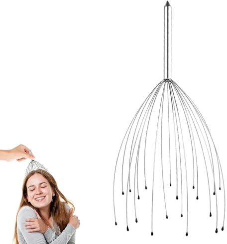 Premium Kopfmassage Spinne 20 Finger, Kopfhaut Massagegerät, Kopfkratzer, Kopfkratzer für Entspannung von Kopf und Körpers