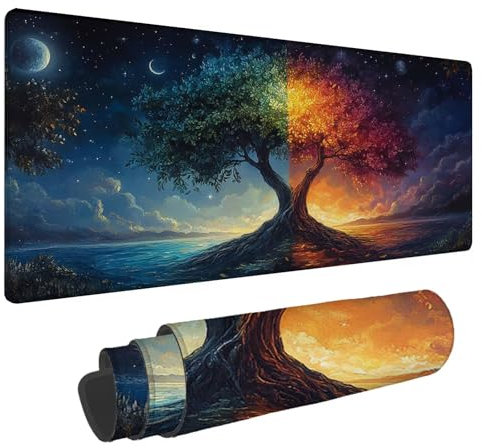 Mouse Pad Abstract Gaming Mouse Mat 1000x500x3mm Large Desk Pad, Waterproof Mousepad Tree, with Rubber Base, Improved Precision and Speed for keyboard and Mousemat, for PC, Laptop, Office Decor N-798