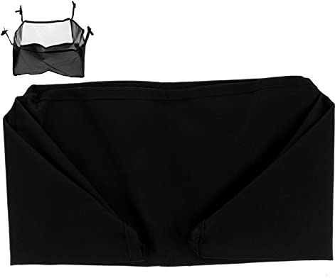 FRCOLOR Unterstuhl Rollstuhltasche Verschiebbare Aufbewahrungstasche aus Oxford Polyester Schwarz für Rollstuhl und Gehhilfe Hält Ordnung | Oxford Gewebe aus Polyester, Passend für Rollstuhl und Gehhilfe, Praktische Ordnung für Alltag und Pflege