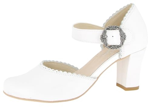 Hirschkogel Women's Costume Court Shoes, White, 8.5 Women