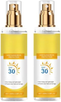 Protector solar capilar en spray, anti-UV, previene la decoloración y el resecamiento del cabello, ideal para vacaciones en la playa y deportes al aire libre.