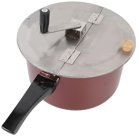 Stove Top Popcorn Popper, Portable Stainless Steel Popcorn Maker Machine Corn Poppers for Homemade Movie Style Popcorn Gas Induction Cooker Compatible