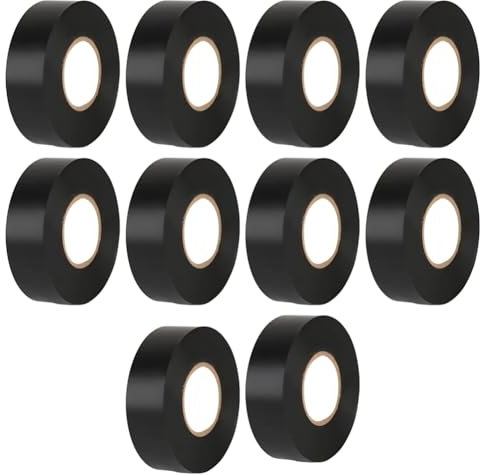 Fangxuee 10 Rollos de Cinta Aislante Eléctrica de 20 M, Cableado Eléctrico Seguro con Vinilo de PVC para Interiores y Exteriores, Ideal para Encintado.