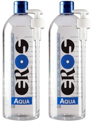 EROS AQUA Water Based Lubricant wasserbasiertes Gleitgel - 2 x 1000 ml