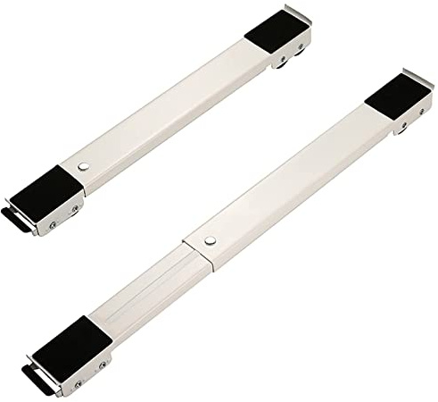 YNIYUJKL Washing Machine Base Dryer And Refrigerator Stand, Adjustable Washer Stand Pedestal, Furniture Mobile Roller With 24 Locking Wheels, White, Silver,White