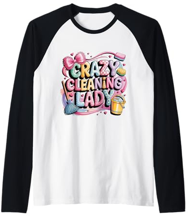 Cleaning Lady Housekeeper Housekeeping Cleaning Lover Raglan Baseball Tee