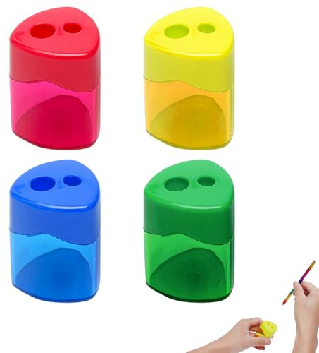 4PCS Anspitzer Mit Behälter Klein, 4 Farben Bleistift Spitzer Mit Dose