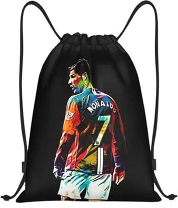 Fußball Turnbeutel Jungen, Soccer Backpack mit Kordelzug, Wasserdichtes Sportbeutel Jungen & Mädchen, Leichtes Sporttasche Kinder, für Fußballfans, Fitness, Reise, Sport, Schwimmstrand Einkaufssack