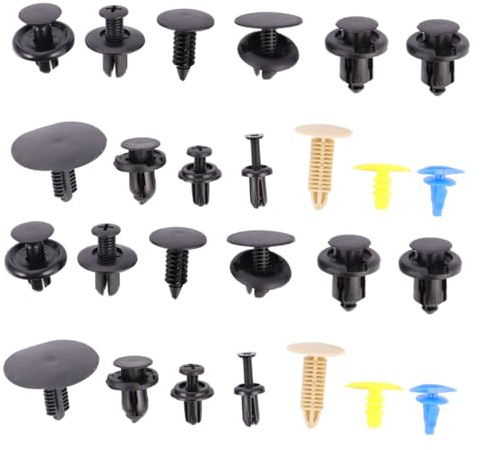 Generico 650 Pezzi Clip Fissaggio Auto in Plastica Resistente Kit Rivetti Parafango Paraurti Corpo Veicolo Facile Installazione e Smontaggio Senza Attrezzi con Scatola per Conservazione