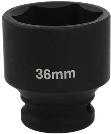 Clé à douille hexagonale de 36 mm, entraînement 1/2 – Douille à percussion en chrome-molybdène avec surface durable, pour changement de roue et applications professionnelles