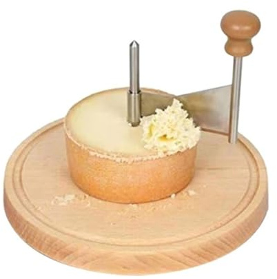 Rizador de queso, rueda cortadora de flores de queso, rueda rizadora, ruedas de afeitar de acero inoxidable para postres de chocolate, base de madera, herramienta para cortar