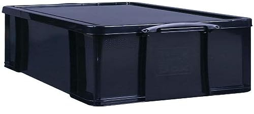Really Useful Box Plastic Storage 84 Litre Recycled Solid Black