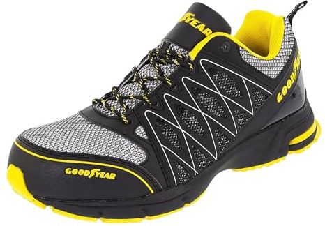 Goodyear Herren Metallfreie Arbeitssicherheit Trainer Mit Non Metallic Stoffkappe S1p / Sra Hro Sicherheitsschuhe, Schwarz Gelb, 42 EU