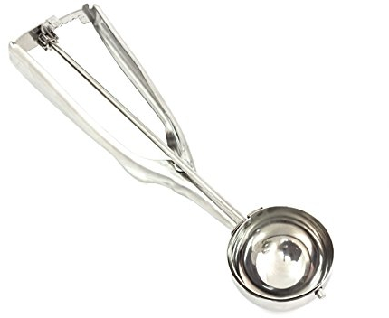 PREMIUM Hochwertiger XL Eisportionierer aus Edelstahl (stainless steel) rostfrei & spülmaschinengeeignet - Eiscremeportionierer Eiszange Eiskelle Eislöffel Eiscremelöffel Portionierer Eiscreme Eis Löffel
