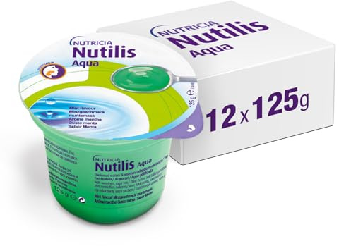 NUTILIS AQUA GEL, Acqua Gelificata Pronta all'uso, Gusto Menta, 12x125g