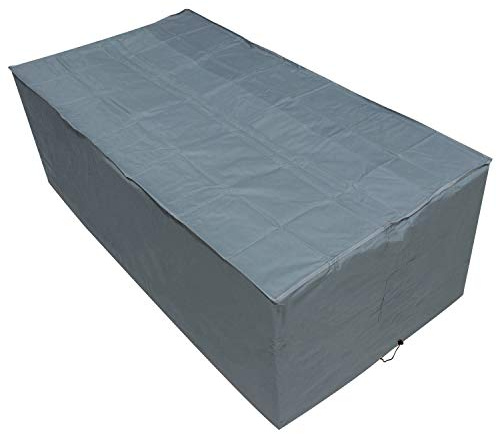 Oxbridge Grey Large Rectangle Outdoor Garden Table Cover 2.05m x 1.04m x 0.71m / 6.75ft x 3.4ft x 2.3ft 5 YEAR GUARANTEE