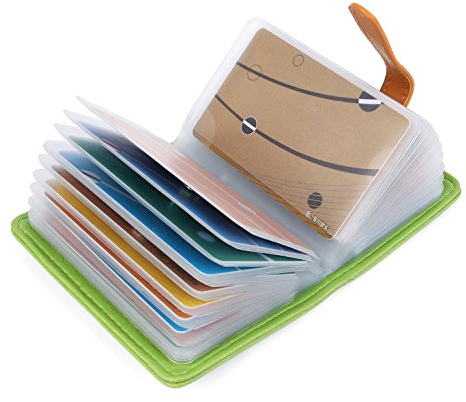 AltomStar 10 Farben Kreditkartenetui Damen Herren Leder – 26 Fächer