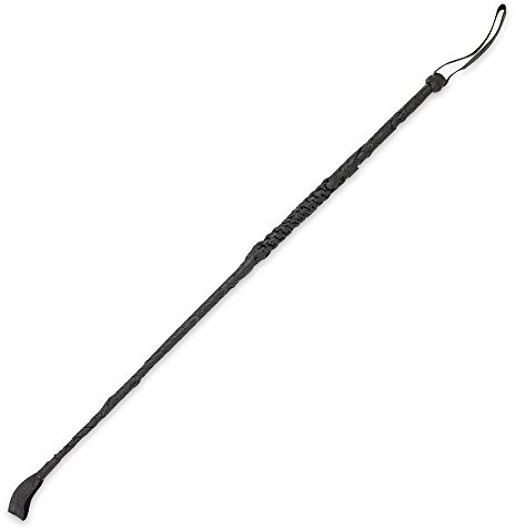 2 BLACK REAL GENUINE LEATHER 30 INCH RIDING CROP WHIP for horse training / riding