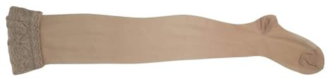 BAHNER Premium Stützstrumpfe Damen halterlose transparent, Strumpfhose, Spitzenstrümpfe, Strümpfen 140 DEN