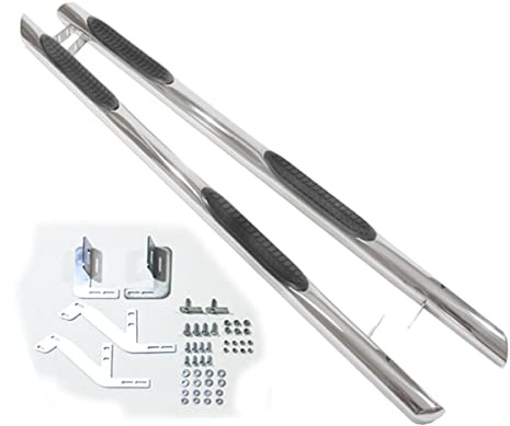 J&J AUTOMOTIVE Marche-Pieds Latéraux pour Renault Trafic Swb 2001-2014, Tubes de Protection, Lot de 2 Pcs (Gauche et Droite), Kit de Fixation Inclus