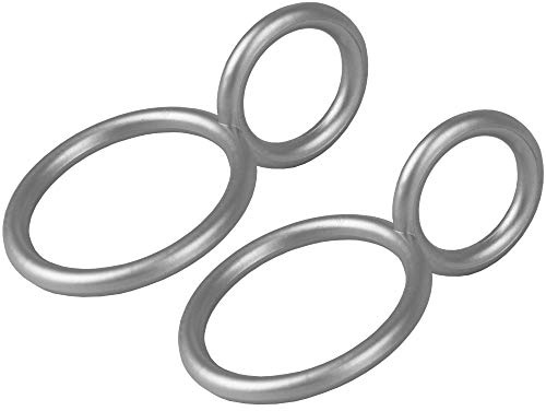 Bestlivings Dekoringe 10er Pack für Gardinen Querbehang in Silber matt, Drapieringe für Vorhänge, Dekoschals - Typ A