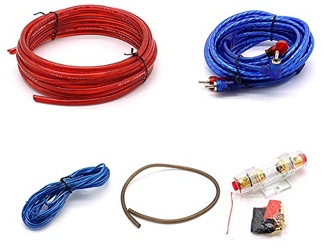 Asudaro Car Audio Amplifier Kit 1200W 2-Channel 12V DC Power Amplifier Cable 10GA 60A Fuse Holder