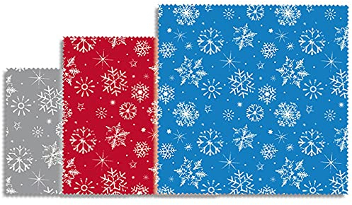 Nuts Winter Edition Bienenwachstücher für Lebensmittel I 3er Set I Wiederverwendbare Wachstücher I Beeswax Wrap I Bienenwachstuch I Alternative zur Frischhaltefolie | 100% Baumwolle