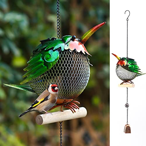 HSHD Solar Bird Feeders Squirrel-Proof for Outside,Cute Animal Shaped Birdfeeders,Bird feeder Gifts for Bird Lovers (Hummingbird Shaped)