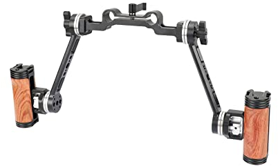 SZRIG Adjustable Handle Grip with M6 Rosette Extension Arm & 15mm Railblock for DLSR Camera Shoulder Rig