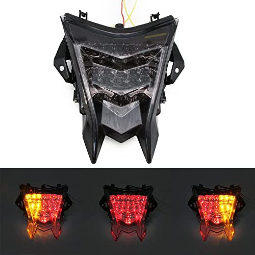 PNNNU Motorrad Blinker Licht Blinker Anzeige Rücklichter Bremslicht Für BMW S1000R 2014-2018 S1000RR 2009-2018,Smoke