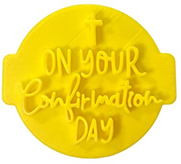 The Cookie Cutter Hub On Your Confirmation Day Embosser No 122 /Stamp for Cupcakes Fondant Icing Clay Cake Baking Decoration