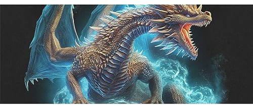 DNOVING Geschenkpapier zum Geburtstag von Drachen, 147,3 x 58,4 cm, Geschenkpapier für Kindergeburtstage und Freunde, GWP-174930782, 2 Rollen