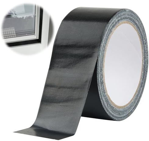 ACTOYS Ruban Adhésif Etanche 20m*5cm, Ruban Étanchéité Autocollant, Coupe-Vent Imperméable, Bande de Réparation pour Fenêtre et Porte (Noir)