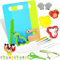 LETTO & TAILOR Cuchillo para niños Juego de 28 cuchillos de cocina de seguridad para niños con cortador de verduras, cuchillo de madera, tabla de cortar
