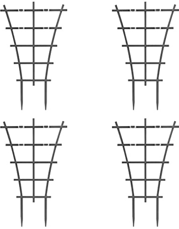CUCUFA Soporte Vegetal Enrejado Soporte de trepapia de Planta jardín Soporte de Cultivo Interior de plástico superpuesto 4pcs Soporte Vegetal