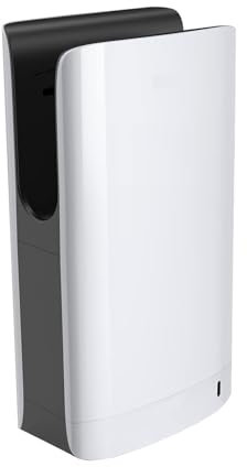 Asciugamani Elettrico Asciugamani automatico Asciugamani a tto verticale compatto ad alta velocità con filtraggio HEPA for bagni 1400W per Casa, Bagni, Ristoranti, Hotel(White)