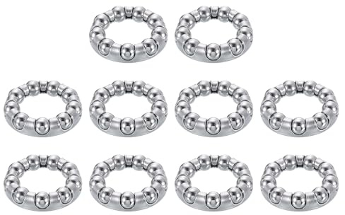 QUARKZMAN Roulement à Billes de pédalier de vélo 1/4 Pouce (6,35 mm) x 9 Billes, 10 pièces de Rechange pour roulements de pédalier de vélo et roulements de Cadre de Roue