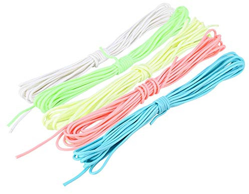 Baxnore Cuerda de paracaídas Dacron de 9 hebras, Cuerda Luminosa de paracaídas, Pulsera Ligera de Cuerda de paracaídas, Cuerda de paracaídas Luminosa Multiusos para Acampar al