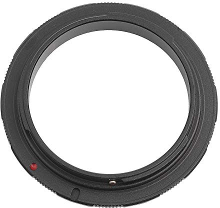 Zerodis Lens Adapter Rings, Aluminium Alloy Macro Lens Reverse Rings Adapter Lightweight Photography Reverse Converter Simple Operating for DSLR Camera Accessories (58MM)