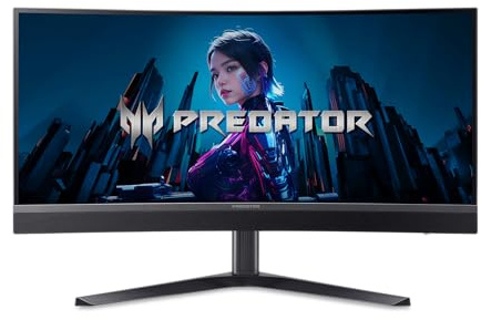 Acer Predator Gaming 1500R Monitor Curvo | 34 Pulgadas UWQHD 3440 x 1440 MiniLED | AMD FreeSync Premium | hasta 200Hz | hasta 0.5ms | DisplayHDR 1000 | USB Tipo C, DP 1.4 y 2 x HDMI 2.1 | X34