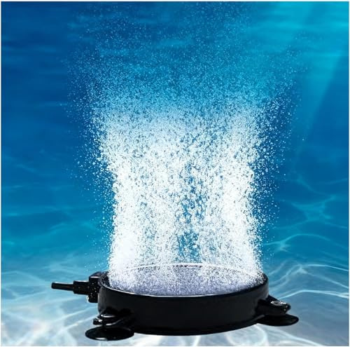 SANTUO Sprudelstein für Aquarium & Teich, Aquarium Sprudler mit 4/8 mm Luftschlauch Anschluss, Aquarium Luftausströmer für Süß- & Salzwasser, sehr leiser Aquarium Sprudelstein