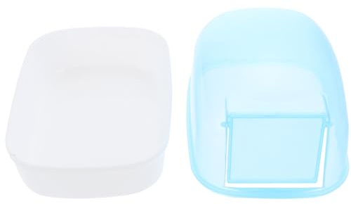 Toddmomy 2pezzi Vasca da Bagno per Criceti Contenitore per Criceti Trasparente Scatola in Plastica per Accessorio per Cincillà