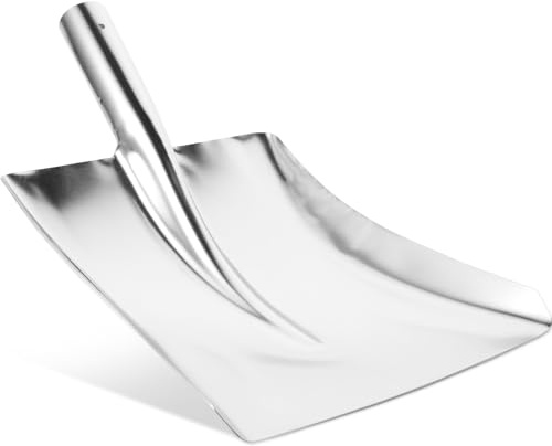 GAROZATION Pala da Neve Portatile in Acciaio Inossidabile Leggera e Resistente Pala per Pulizia Polvere e Rifiuti Senza Manico per Casa e Campeggio Invernale
